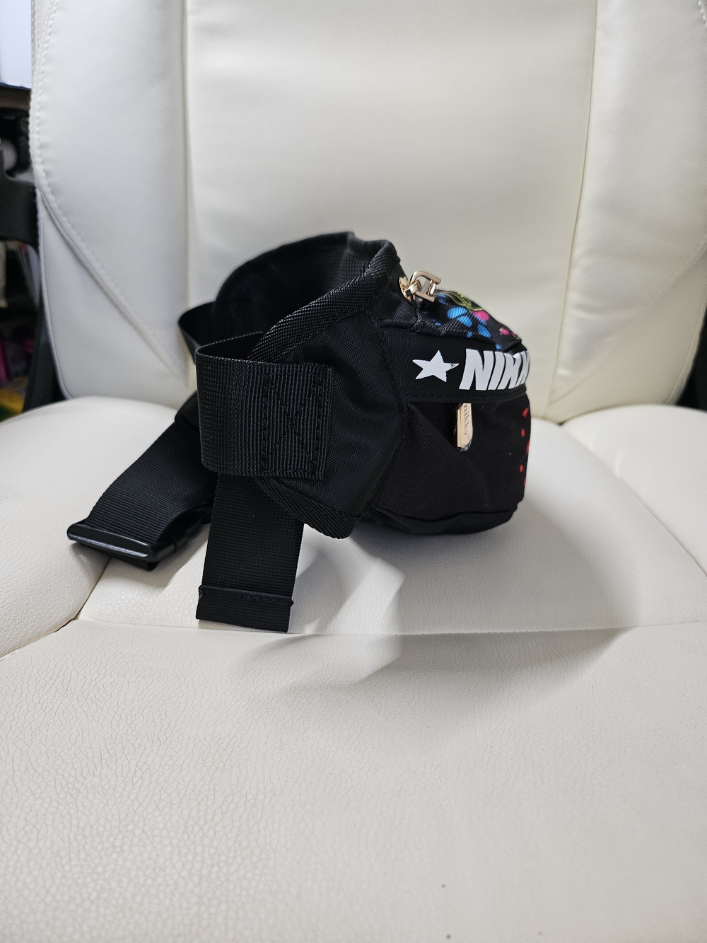 "Nikky" By Nicole Lee Black Multicolor Graphic Waist Bag - Picture 9 of 9